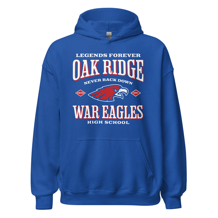 Oak Ridge High School War Eagles Royal Blue Classic Unisex Hoodie 230