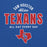 Close-up view of Sam Houston High School Texans Royal Blue Classic Unisex Hoodie 040