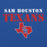 Close-up view of Sam Houston High School Texans Royal Blue Classic Unisex Hoodie 017