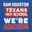 Close-up view of Sam Houston High School Texans Royal Blue Classic Unisex Hoodie 231