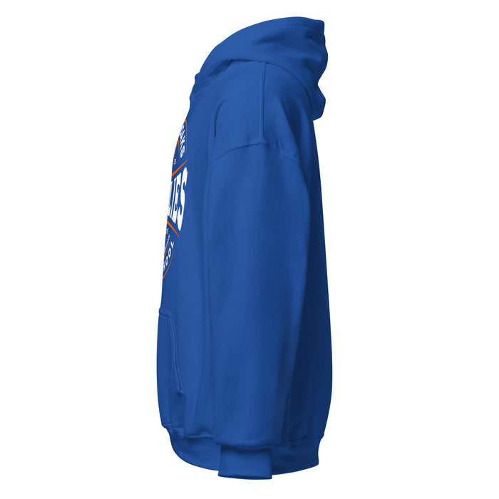 Side view of Grand Oaks High School Grizzlies Royal Blue Classic Unisex Hoodie 218