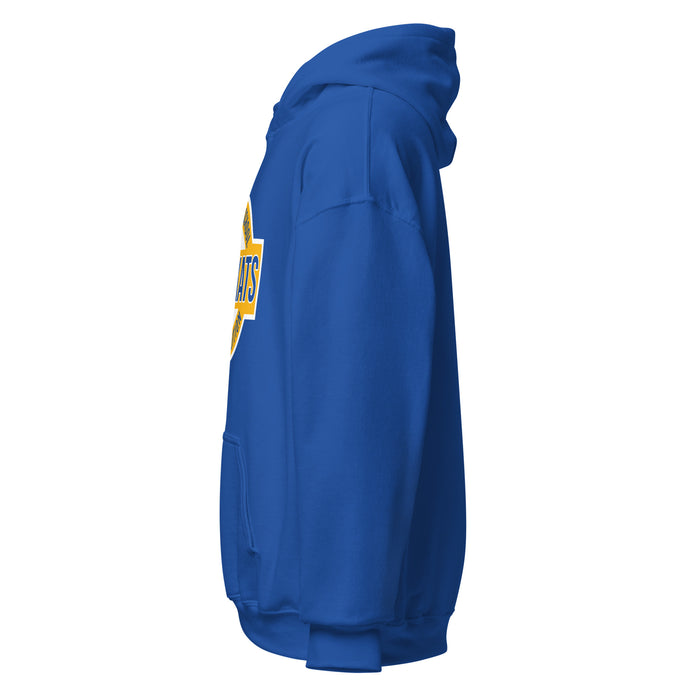 Side view of Klein High School Bearkats Royal Blue Classic Unisex Hoodie 011