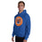 Man wearing a Grand Oaks High School Grizzlies Royal Classic Unisex Hoodie 02