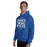 Man wearing Dekaney High School Wildcats Royal Blue Classic Unisex Hoodie 210