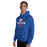Man wearing Dickinson High School Gators Royal Blue Classic Unisex Hoodie 217