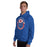 Man wearing Dickinson High School Gators Royal Blue Classic Unisex Hoodie 229