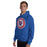 Man wearing Duncanville High School Panthers Royal Blue Classic Unisex Hoodie 216