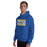 Man wearing Klein High School Bearkats Royal Blue Classic Unisex Hoodie 098