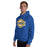 Man wearing Klein High School Bearkats Royal Blue Classic Unisex Hoodie 011