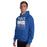 Man wearing Hebron High School Hawks Royal Blue Classic Unisex Hoodie 240