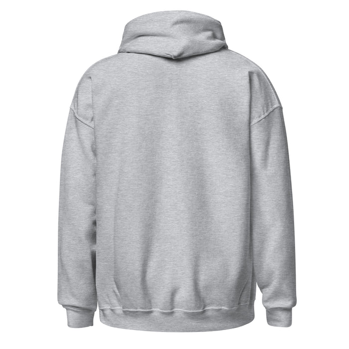 Back view of Cypress Ranch High School Mustangs Heather Grey Classic Unisex Hoodie 219