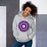 Woman wearing a Klein Cain High School Hurricanes Sport Grey Classic Hoodie 02