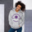 Woman wearing a Klein Cain High School Hurricanes Sport Grey Classic Hoodie 04