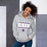 Woman wearing a Klein Cain High School Hurricanes Sport Grey Classic Hoodie 07