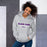 Woman wearing a Klein Cain High School Hurricanes Sport Grey Classic Hoodie 12