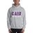 Man wearing a Klein Cain High School Hurricanes Sport Grey Classic Hoodie 17