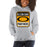 Woman wearing a Klein Oak High School Panthers Sport Grey Classic Unisex Hoodie 01