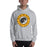 Man wearing a Klein Oak High School Panthers Sport Grey Classic Unisex Hoodie 02