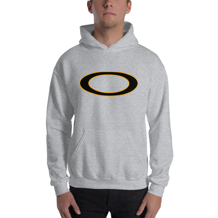 Man wearing a Klein Oak High School Panthers Sport Grey Classic Unisex Hoodie 08