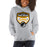 Woman wearing a Klein Oak High School Panthers Sport Grey Classic Unisex Hoodie 14