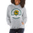 Woman wearing a Klein Forest High School Sport Grey Classic Unisex Hoodie 04