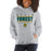 Woman wearing a Klein Forest High School Sport Grey Classic Unisex Hoodie 07