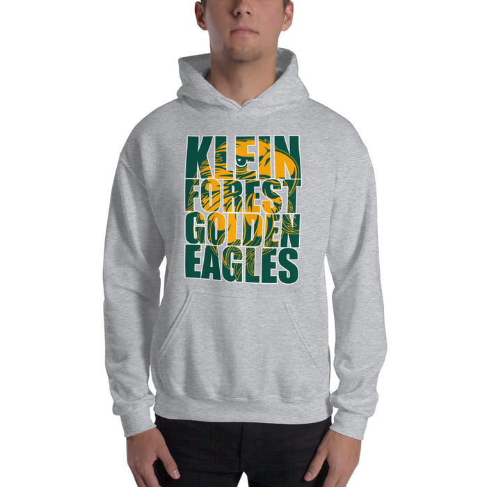 Man wearing a Klein Forest High School Sport Grey Classic Unisex Hoodie 20