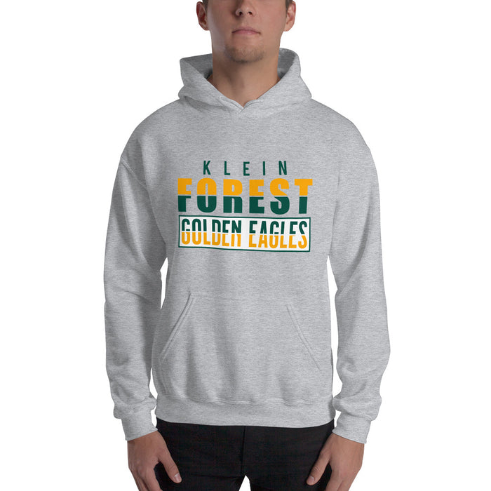 Man wearing a Klein Forest High School Sport Grey Classic Unisex Hoodie 31