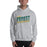 Man wearing a Klein Forest High School Sport Grey Classic Unisex Hoodie 32