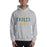 Man wearing a Klein Forest High School Sport Grey Classic Unisex Hoodie 40