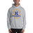 Man wearing a Klein High School Bearkats Sport Grey Classic Unisex Hoodie 04