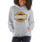 Woman wearing a Klein High School Bearkats Sport Grey Classic Unisex Hoodie 11