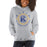 Woman wearing a Klein High School Bearkats Sport Grey Classic Unisex Hoodie 16