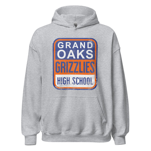 Grand Oaks High School Grizzlies Sport Grey Classic Unisex Hoodie 01