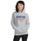 Woman wearing a Grand Oaks High School Grizzlies Sport Grey Classic Unisex Hoodie 03