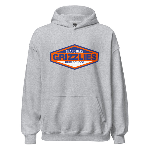 Grand Oaks High School Grizzlies Sport Grey Classic Unisex Hoodie 09