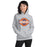 Woman wearing a Grand Oaks High School Grizzlies Sport Grey Classic Unisex Hoodie 11