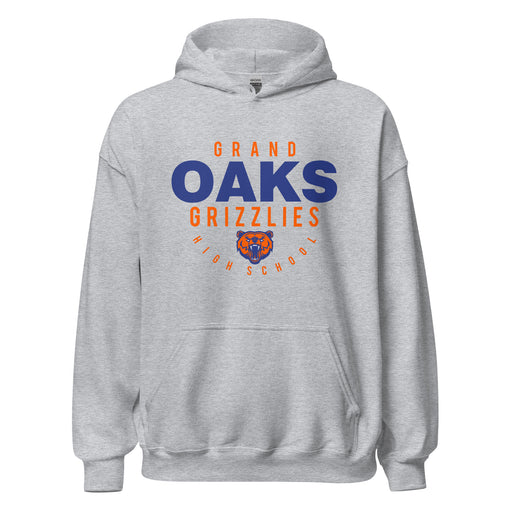 Grand Oaks High School Grizzlies Sport Grey Classic Unisex Hoodie 12