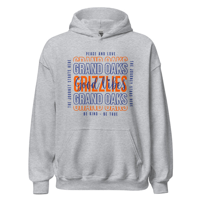 Grand Oaks High School Grizzlies Sport Grey Classic Unisex Hoodie 13