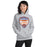 Woman wearing a Grand Oaks High School Grizzlies Sport Grey Classic Unisex Hoodie 14