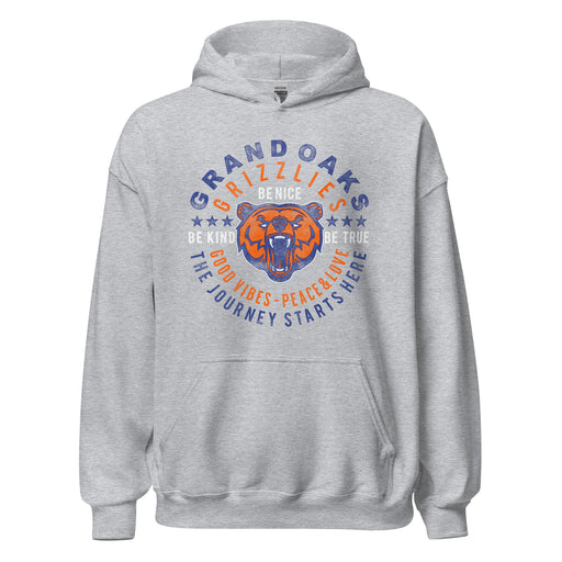 Grand Oaks High School Grizzlies Sport Grey Classic Unisex Hoodie 16