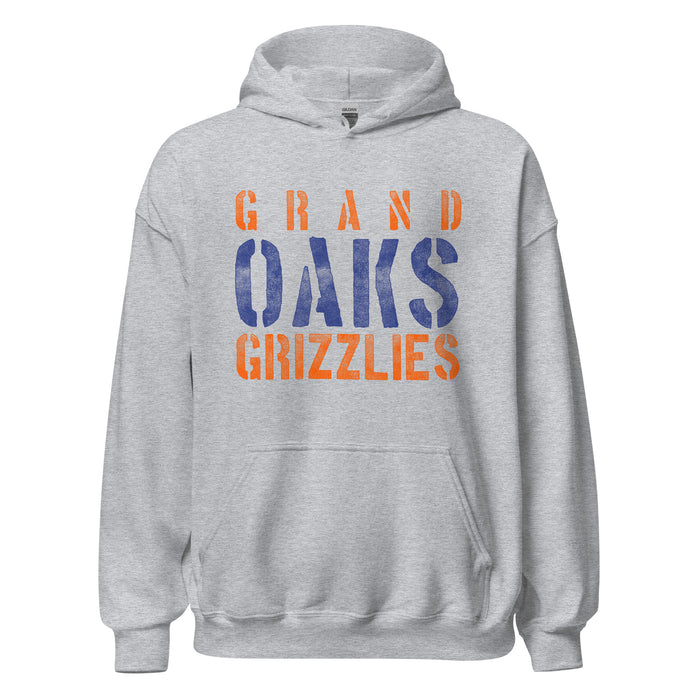 Grand Oaks High School Grizzlies Sport Grey Classic Unisex Hoodie 17