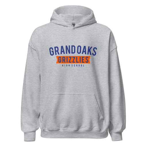 Grand Oaks High School Grizzlies Sport Grey Classic Unisex Hoodie 21