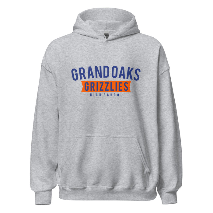 Grand Oaks High School Grizzlies Sport Grey Classic Unisex Hoodie 21