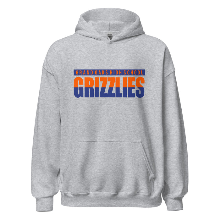 Grand Oaks High School Grizzlies Sport Grey Classic Unisex Hoodie 25