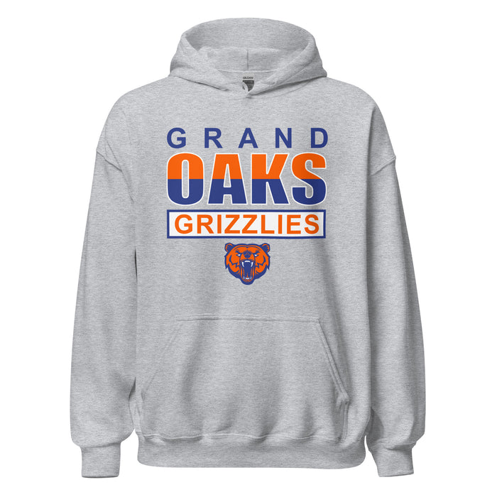 Grand Oaks High School Grizzlies Sport Grey Classic Unisex Hoodie 29