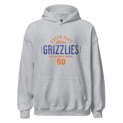 Grand Oaks High School Grizzlies Sport Grey Classic Unisex Hoodie 40