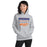 Woman wearing a Grand Oaks High School Grizzlies Sport Grey Classic Unisex Hoodie 48