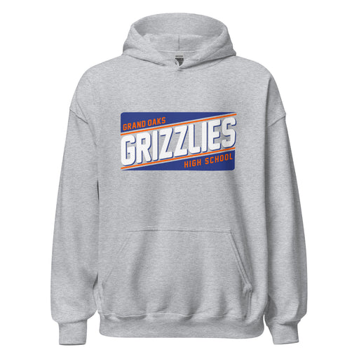 Grand Oaks High School Grizzlies Sport Grey Classic Unisex Hoodie 84