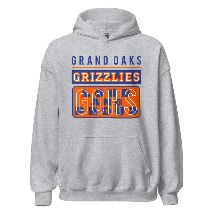 Grand Oaks High School Grizzlies Sport Grey Classic Unisex Hoodie 86